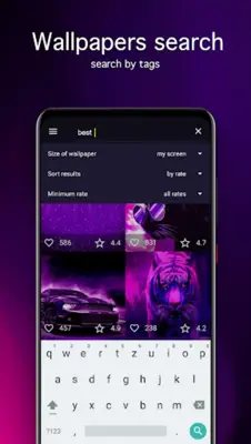 Purple Wallpapers 4K android App screenshot 3