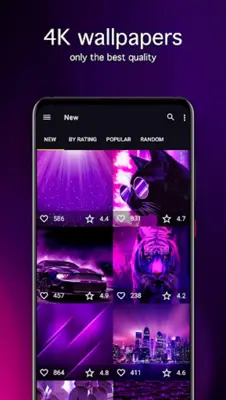 Purple Wallpapers 4K android App screenshot 4